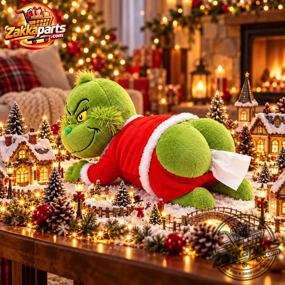 Grinch Butt Christmas Plush Tissue Holder