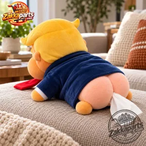Funny Trump Butt Plush Tissue Box Holder