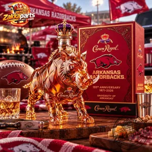 Crown Royal Arkansas Razorbacks 155th Anniversary Whiskey Decanter