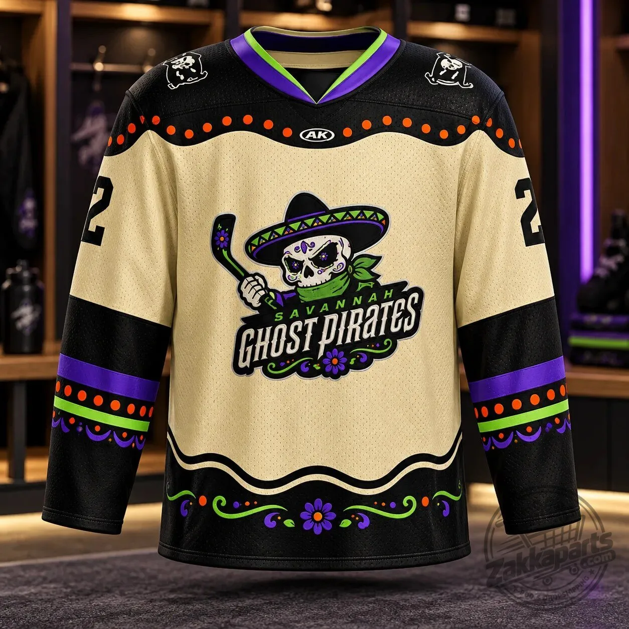 Savannah Ghost Pirates Day of the Dead Hockey Jersey Shirt 2026