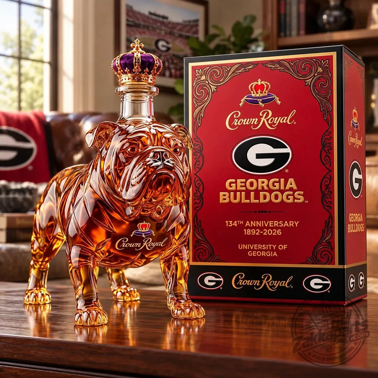 Crown Royal Georgia Bulldogs Whiskey Bottle Decanter 2026