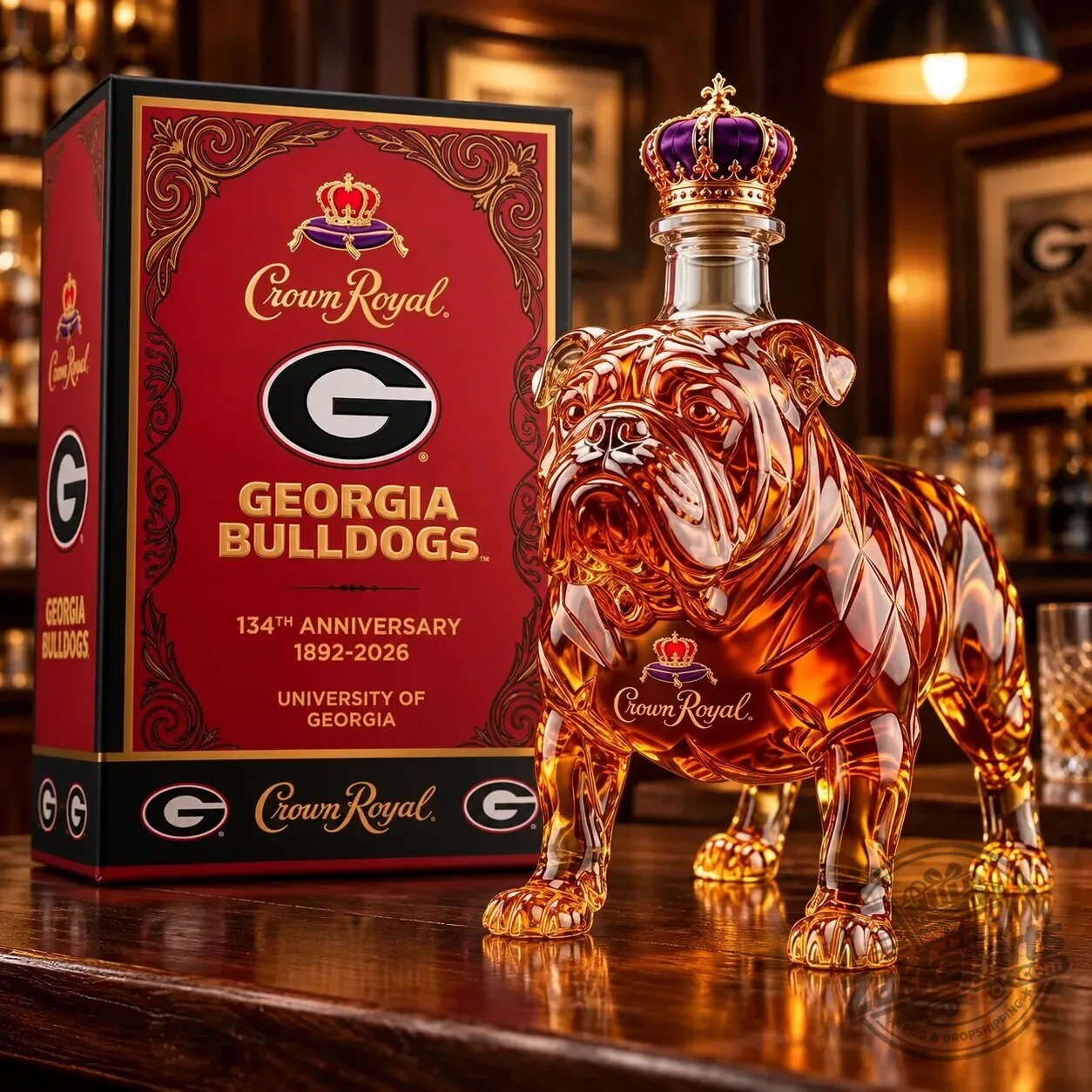 Crown Royal Georgia Bulldogs Whiskey Bottle Decanter 2026 7 Crown Royal Georgia Bulldogs Whiskey Bottle Decanter 2026 collectible football fan bottle