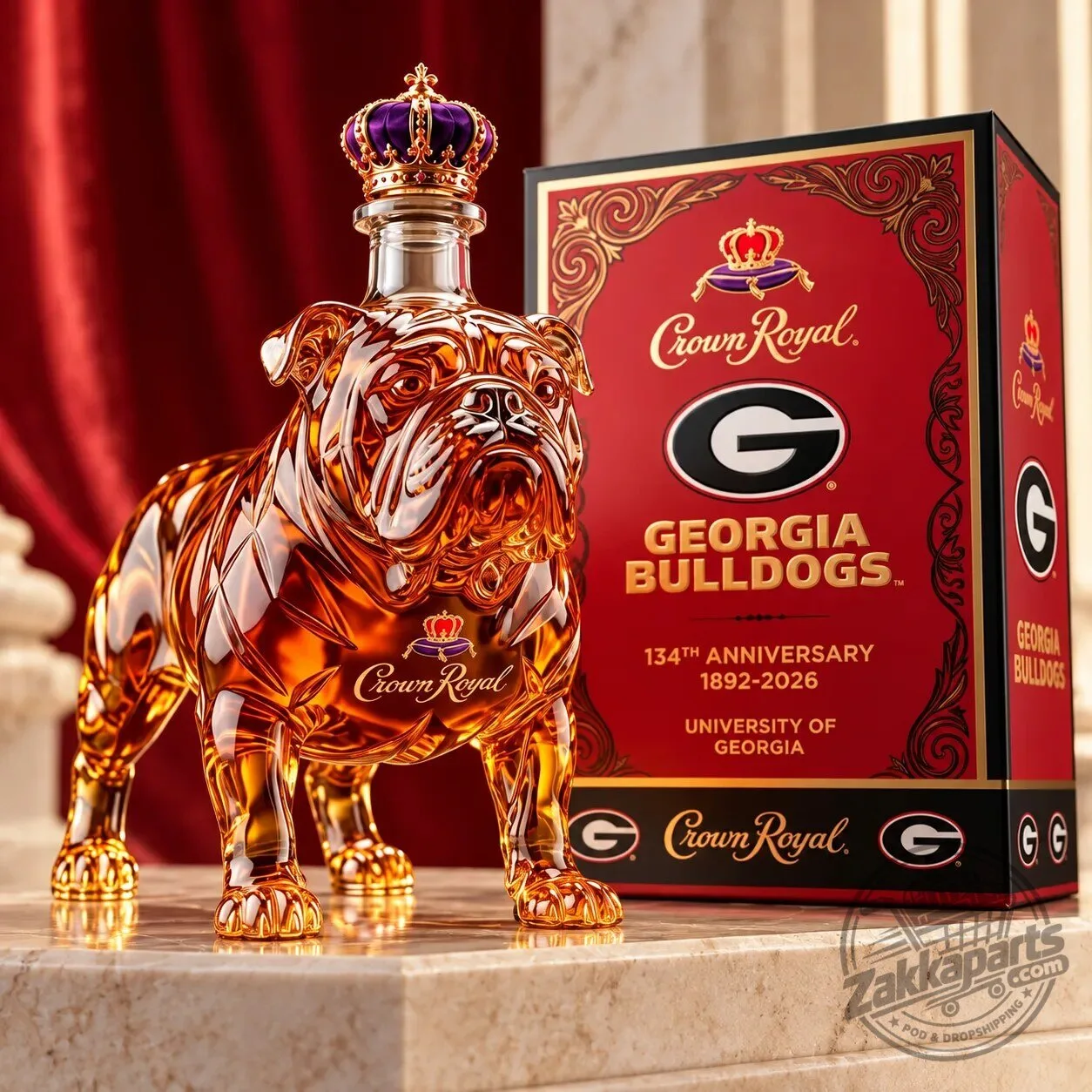 Crown Royal Georgia Bulldogs Whiskey Bottle Decanter 2026 9 Crown Royal Georgia Bulldogs Whiskey Bottle Decanter 2026 collectible football fan bottle